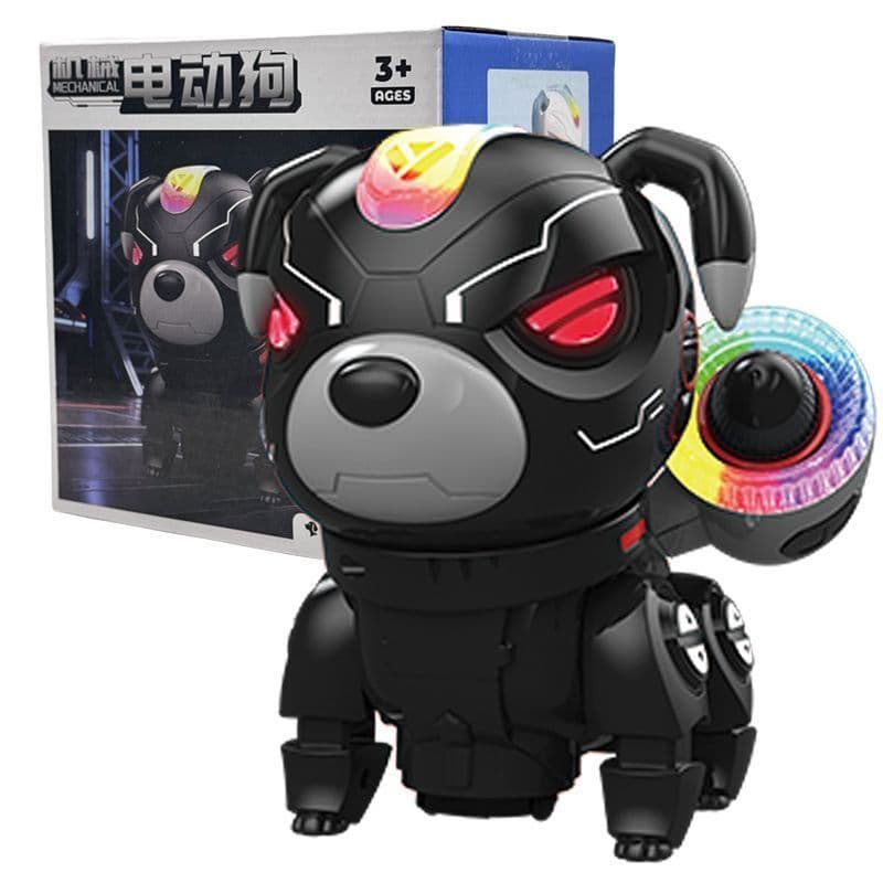 Cão Robô Inteligente, Brinquedo Educacional Elétrico para Crianças, com Som, Luz e Música, Adequado para Meninos e Menin