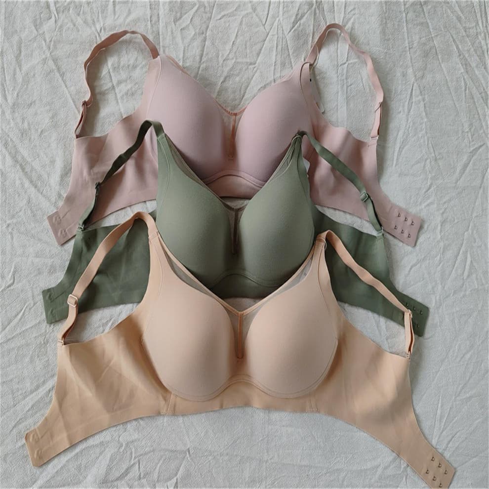 D14-32 feminino sem fio estilo fino escovado copo cheio sutiã roupa interior sutiã confortável casa seios grandes