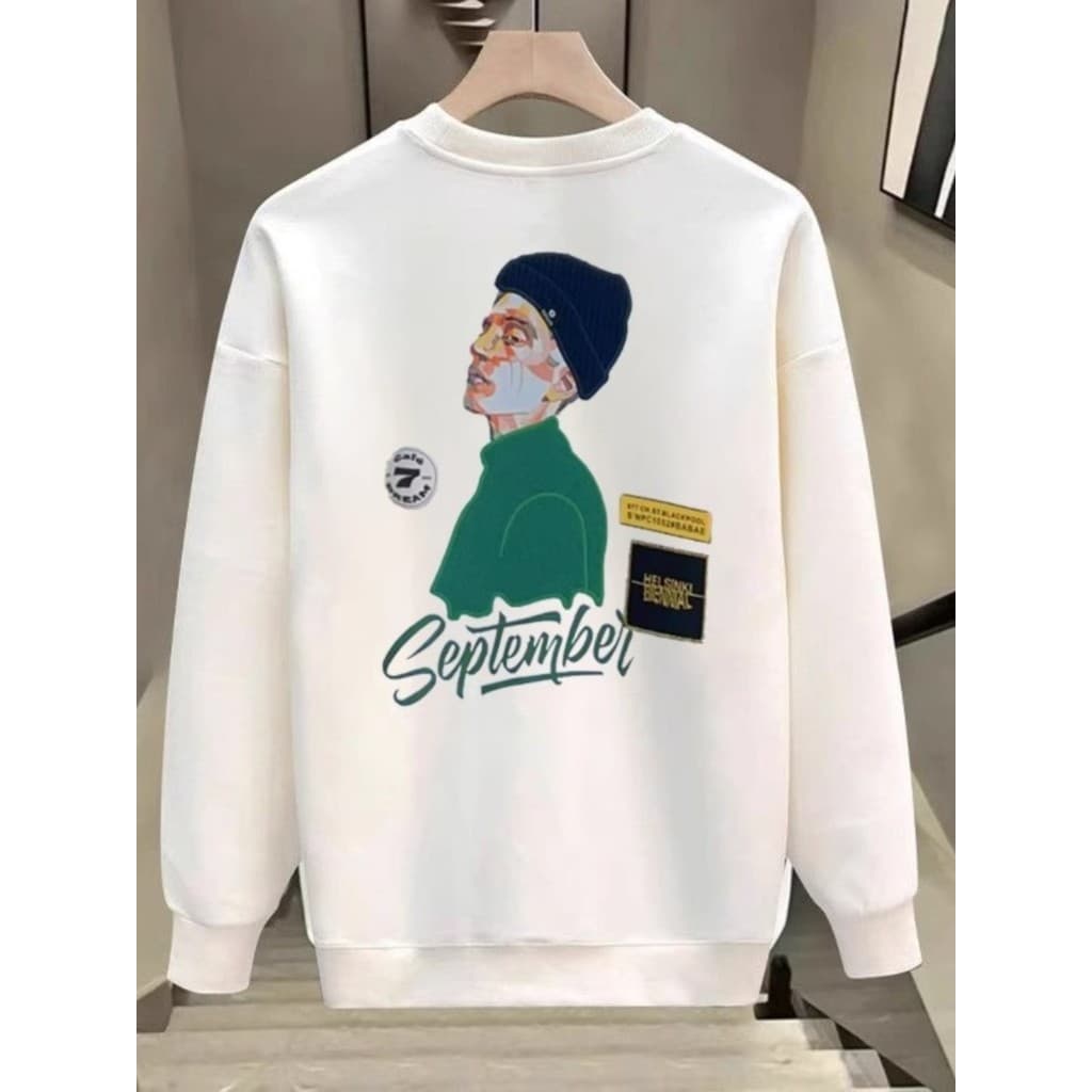 Moletom masculino 2026 outono novo estilo Casual pulôver personagem dos desenhos animados impressão estilo americano na