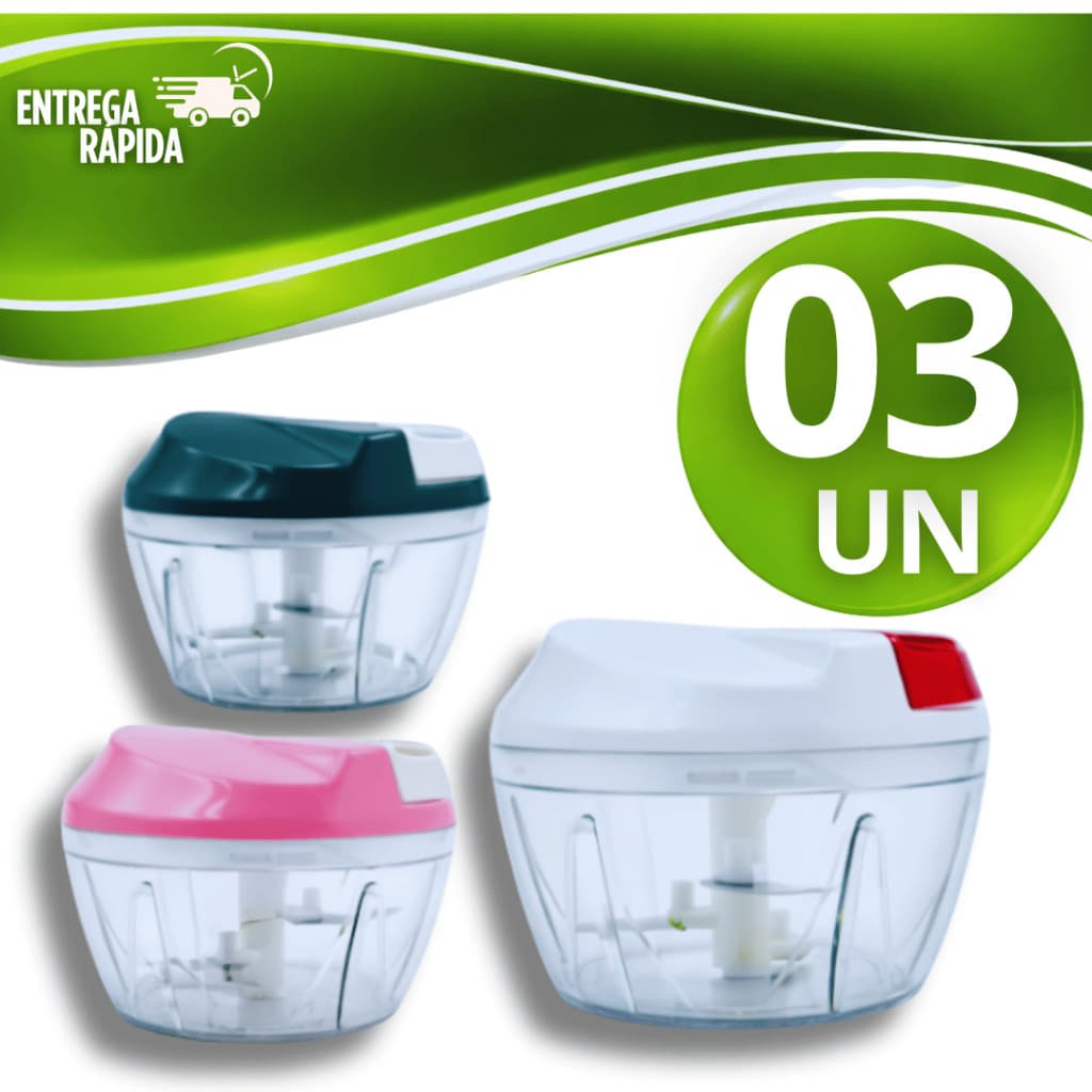 Conjunto Processador Manual de Alimentos Picador e Triturador Alho Temperos Legumes Utensílios