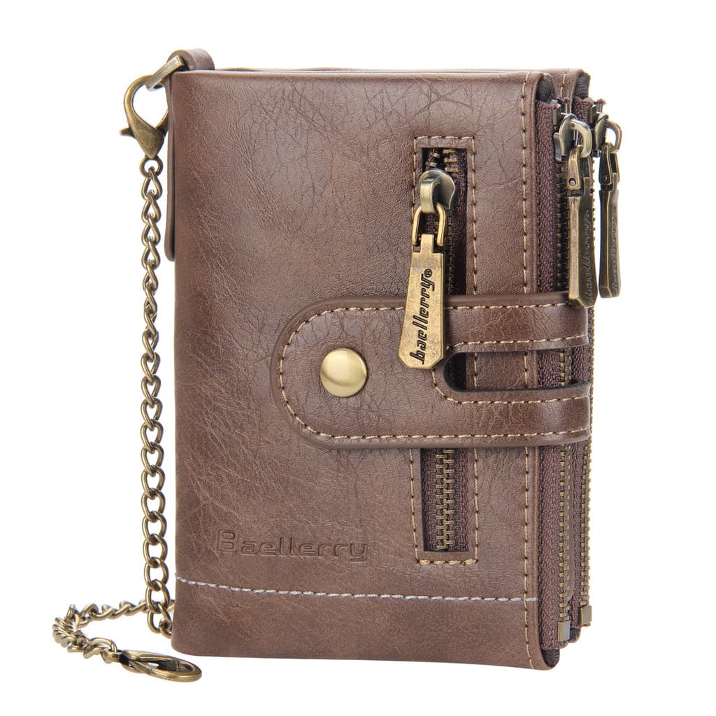 carteira masculina com ziper carteira masculina Nova carteira masculina estilo curto fivela escondida Multi-Slot para ca