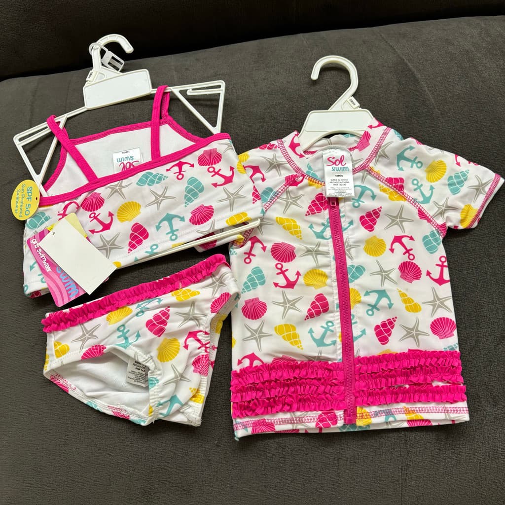 Comércio exterior pedido Original feminino protetor solar maiô de três peças terno menina maiô menina princesa bonito pe
