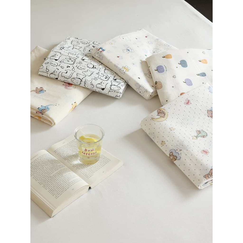 Pequeno fresco insA-como algodão dupla camada fio colcha capa de peça única duplo puro algodão colcha capa 200x230 único
