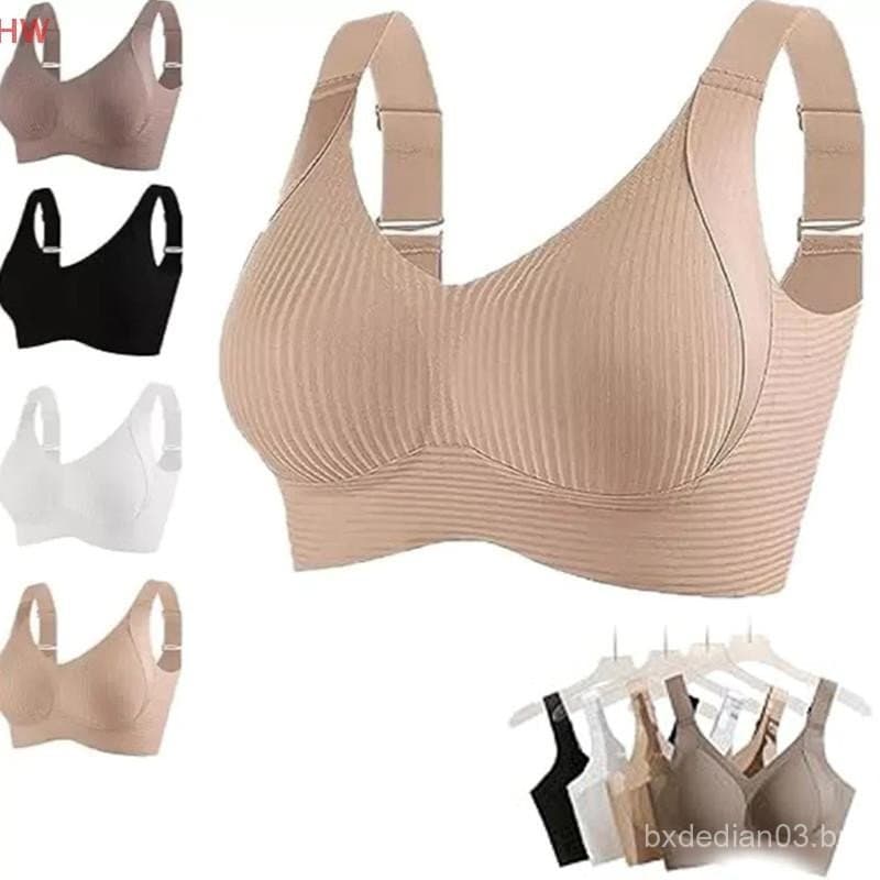 2025 Roupa Íntima Feminina Sem Costura Estilo Fino Seios Grandes Pequenos Fio Plus Size Sutiã Removível E Anti-Flacidez