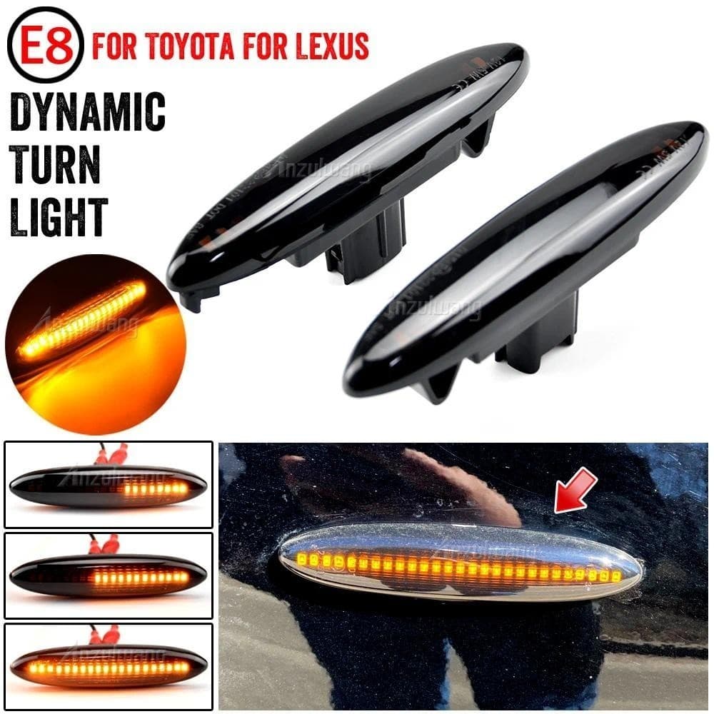 1 Par Led Marcador Lateral Dinâmico Luz De Sinalização Para Lexus IS250 IS350 SC430 Toyota MARK X REIZ Coroa UZZ40 Highl