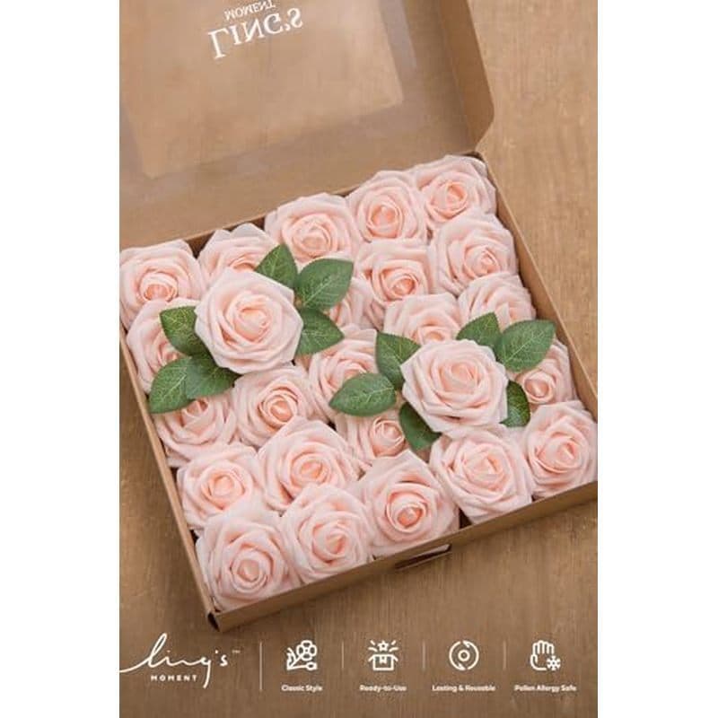 Flores Artificiais Rosa Creme (diy floral Centro piècesroomId Ao Ar Livre