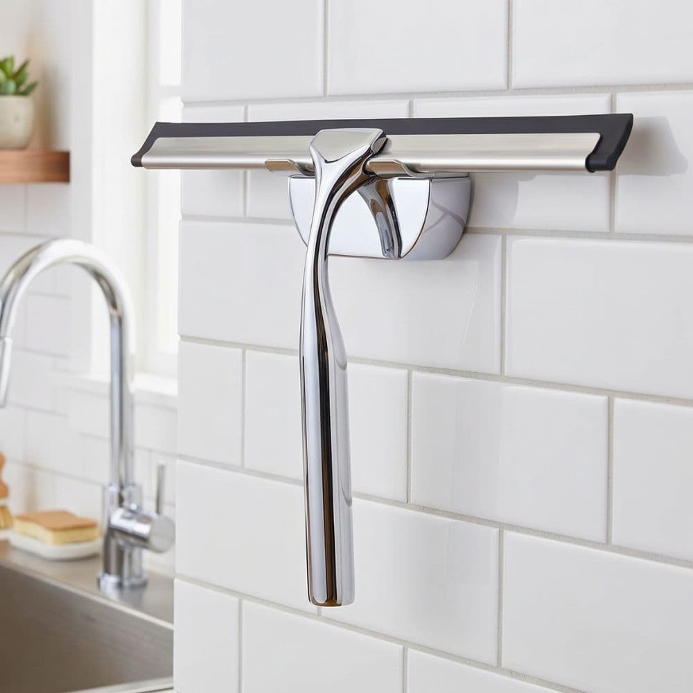 Rodo de Pia Aço Inox Multiuso Mimo Style Borracha Antirrisco com Suporte Fixo - Limpeza Prática