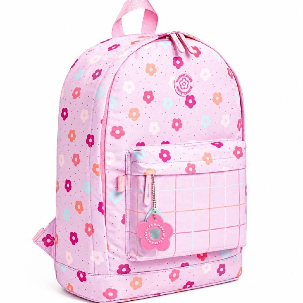 Mochila Floral Jovem Académie Rosa Escolar Feminina Resistente Moderna Espaçosa e Confortável para Dia a Dia