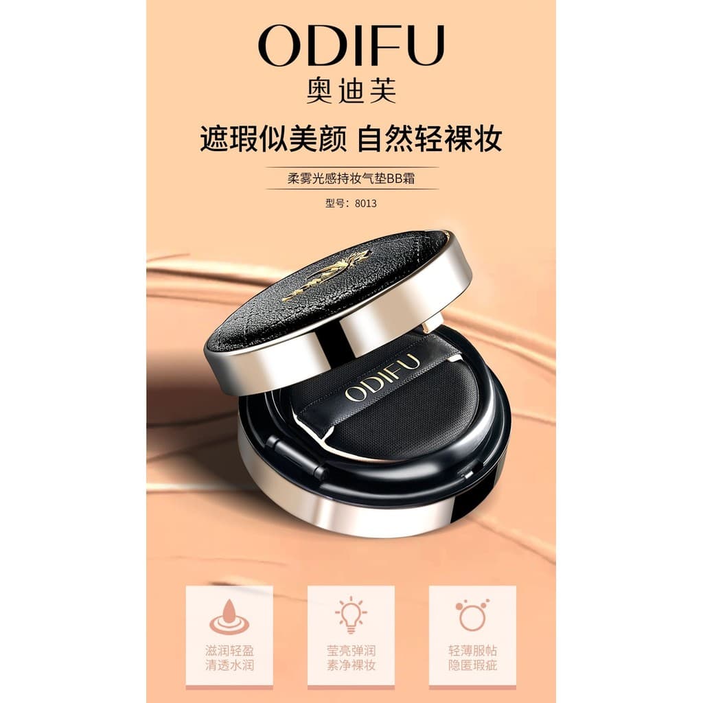 Audifu Soft Matte Almofada de maquiagem de longa duração BB Cream Controle de óleo de longa duração Sem removedor de maq