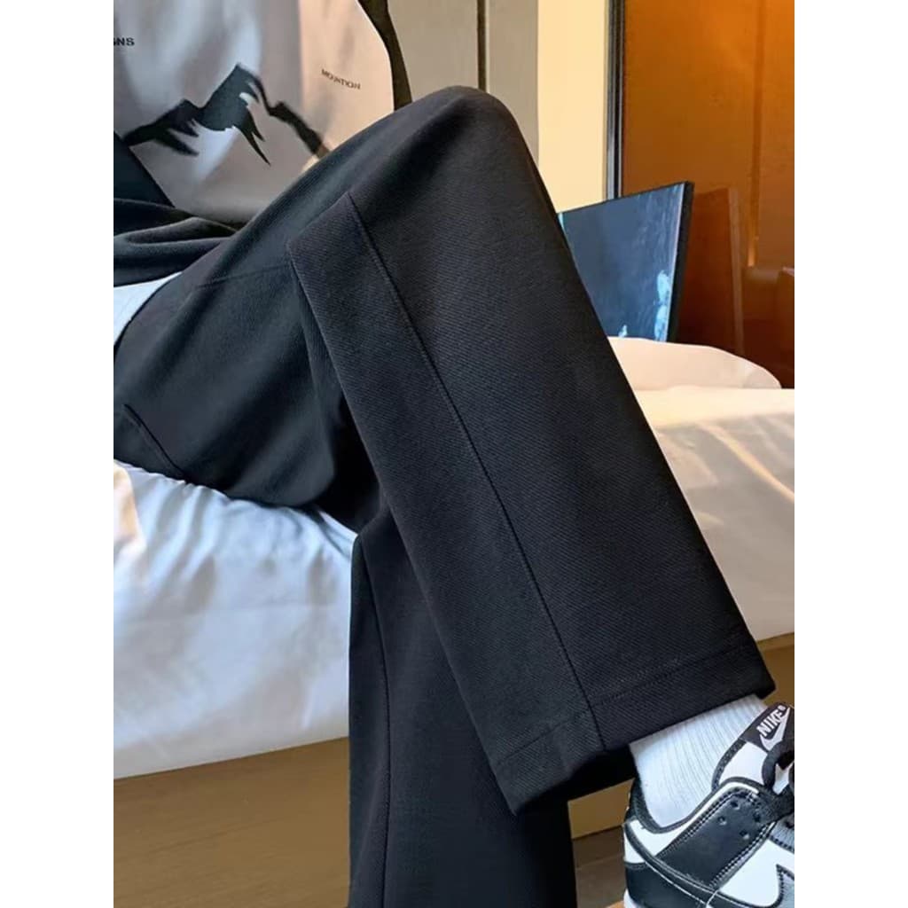 Primavera verão calças masculinas estilo feminino solto calças esportivas novas calças casuais All-Match calças retas Dr