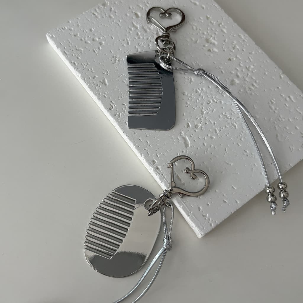 Pingente de bolsa, chaveiro, acessório DIY, acessório decorativo, novo pente pequeno de metal criativo.