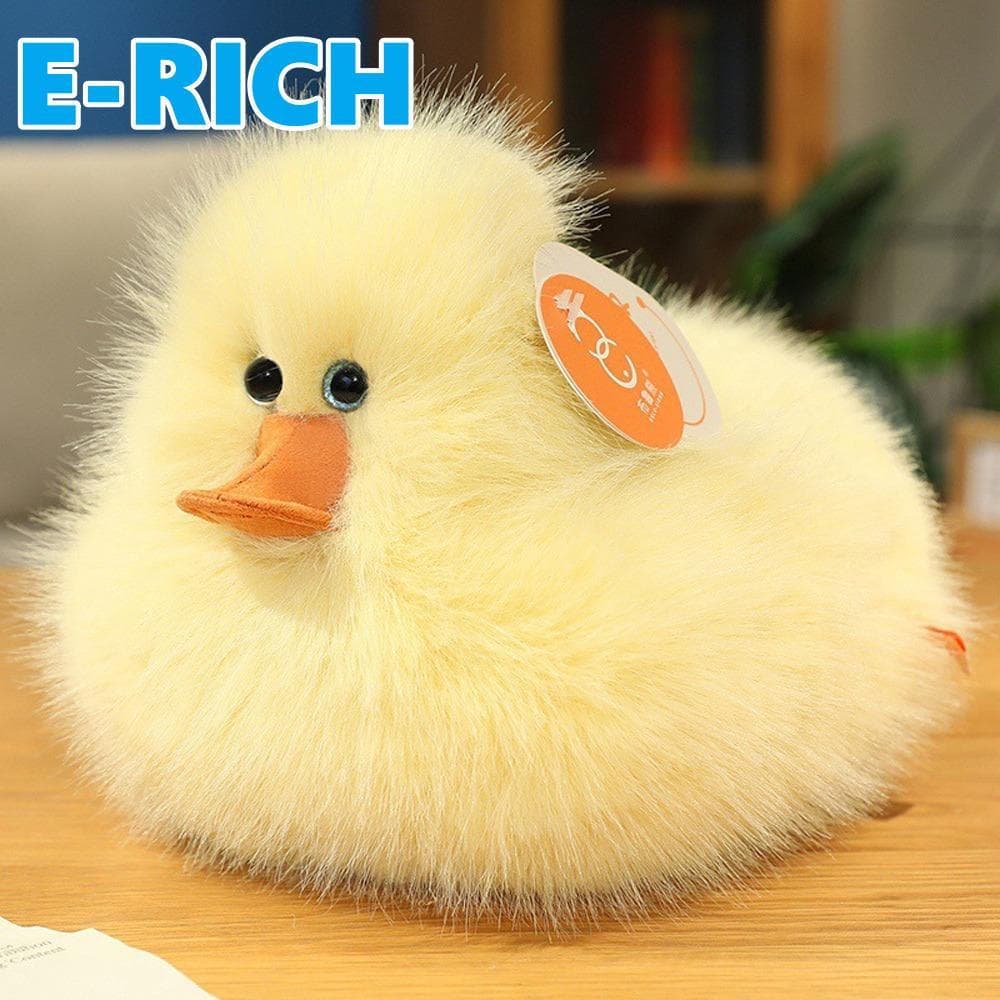 ERICH1 Brinquedo De Pelúcia De Pato Amarelo , Travesseiro De Simulação Confortável Peludo , Boneca Coleção De 25cm