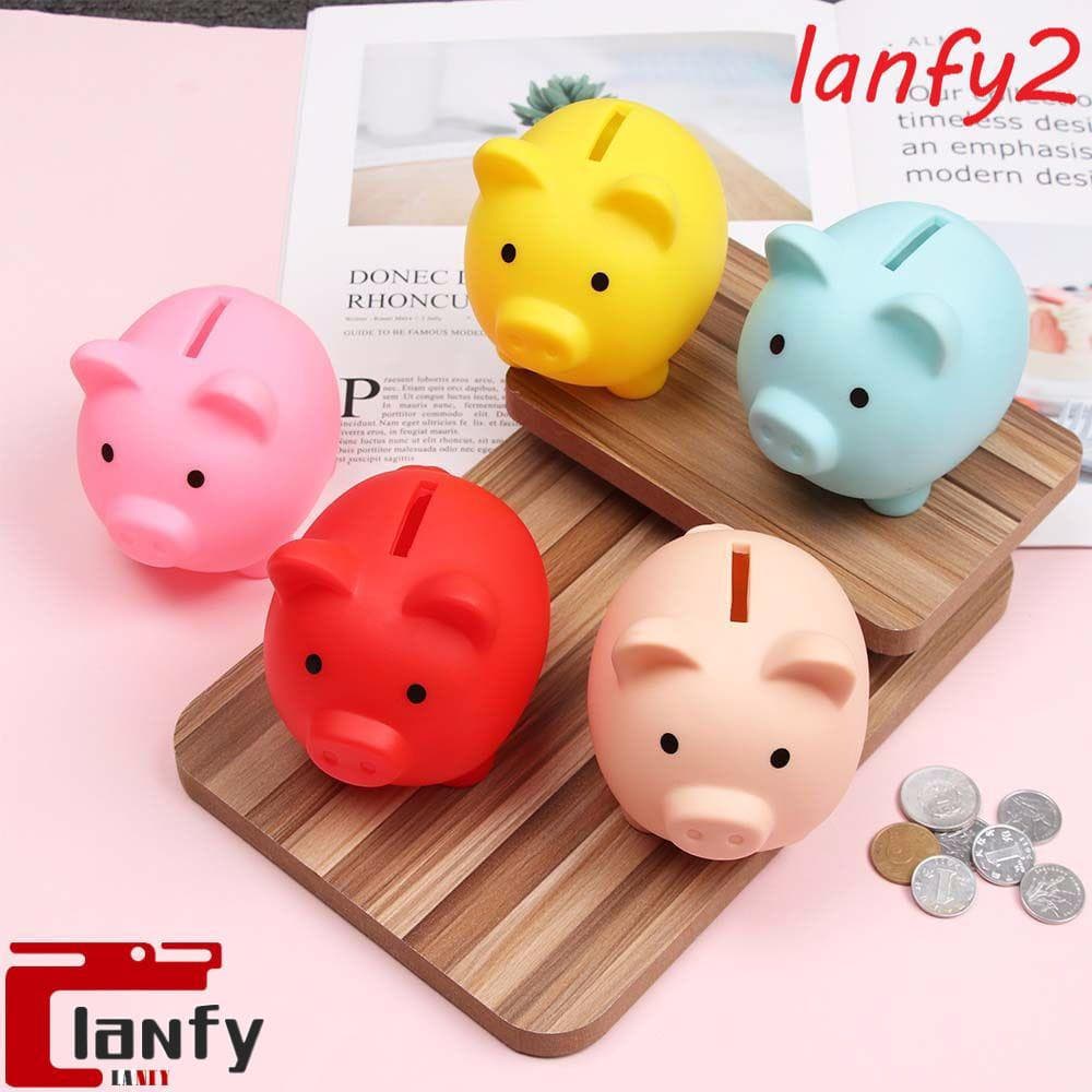 LANFY Money Bank Plástico Pequena Decoração De Casa Inquebrável Caixa De Armazenamento De Moedas Fofas