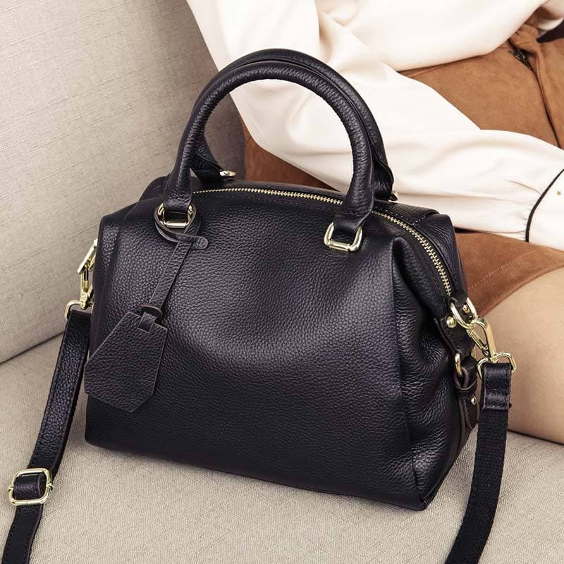 Bolsa 2025 novo estilo na moda saco moda simples couro ombro mensageiro saco feminino único portátil Boston saco