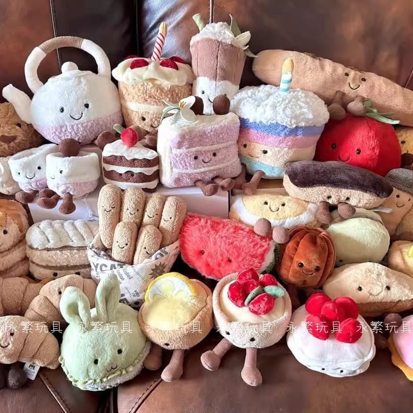 Jellycat Dessert food Simulation Dessert Cake Plush Doll Noodles Bowl Hamburger Toys Sneakers Castle YP77