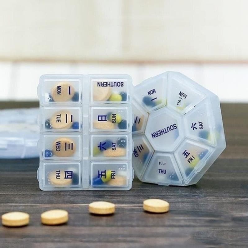 Japão MUJIE importou pequeno lembrete de caixa de comprimidos portátil