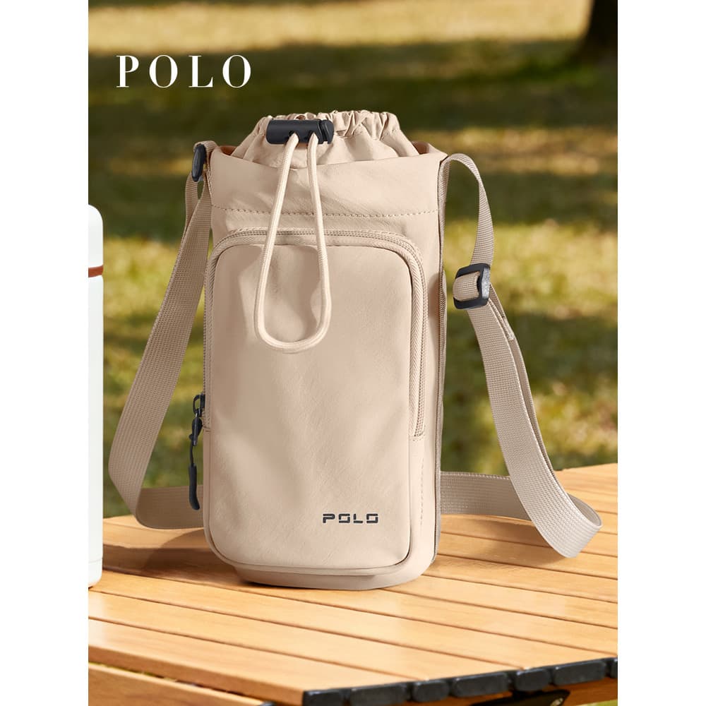 Polo mensageiro saco feminino 2026 novo estilo leve bolsa de ombro esportes lazer pode segurar copo água guarda-chuva pe