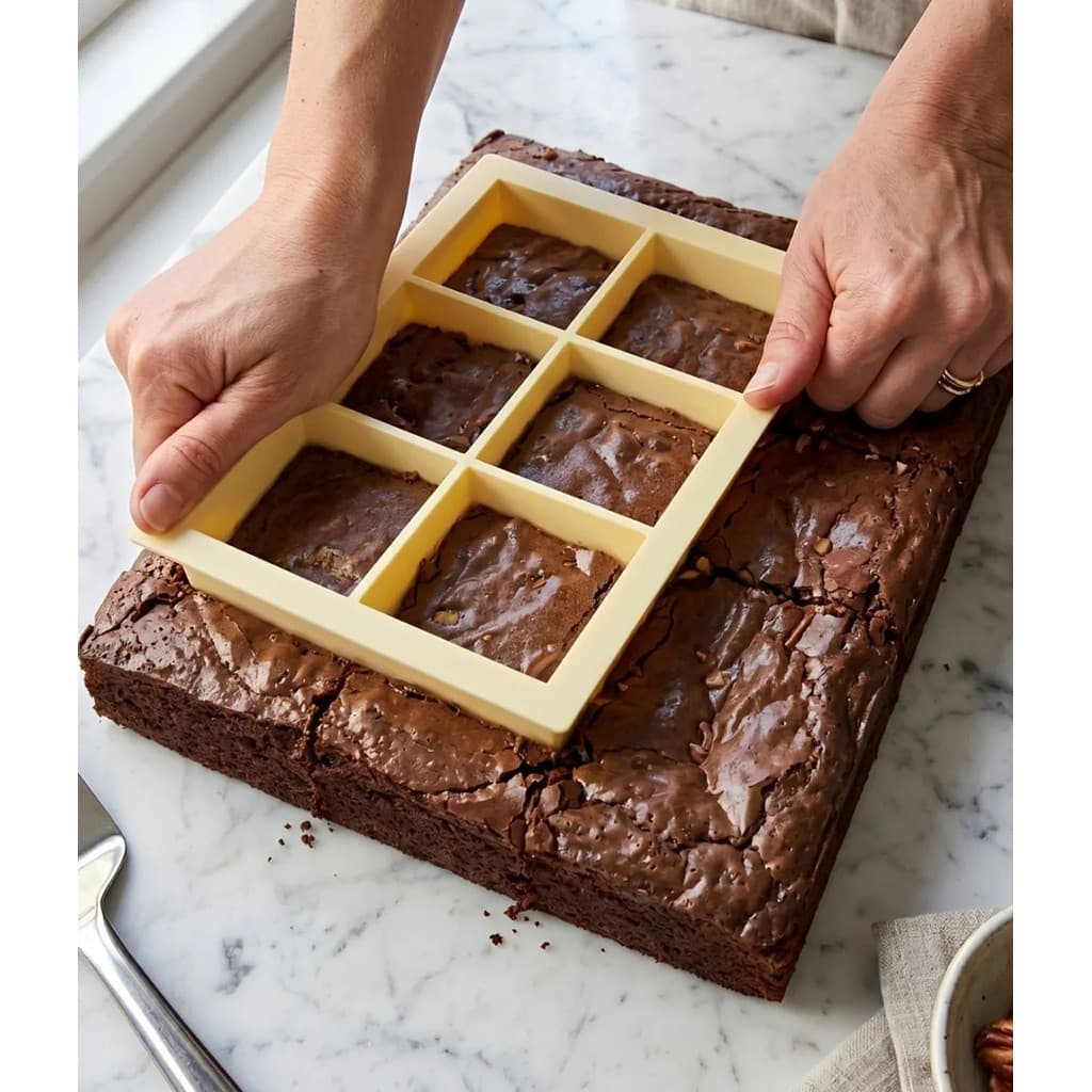 Cortador De Brownie Bolo Tortas 7x7 6 Cavidades Corte Facil