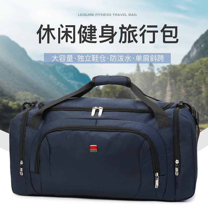 Bolsa de viagem portátil de grande capacidade, bolsa de bagagem independente para homens e mulheres, bolsa de viagem de