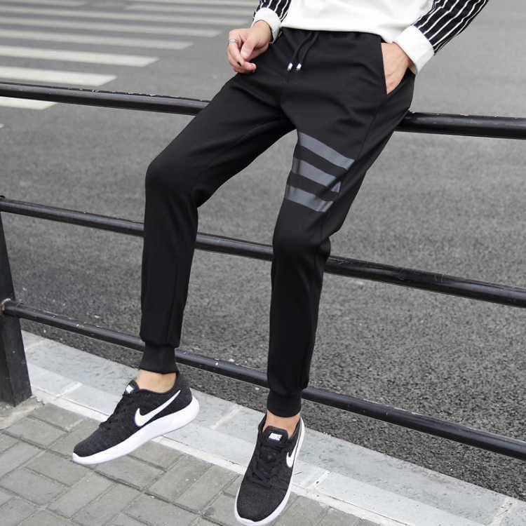 2023 primavera novo estilo masculino solto calças casuais esportes primavera outono solto versão coreana na moda calças