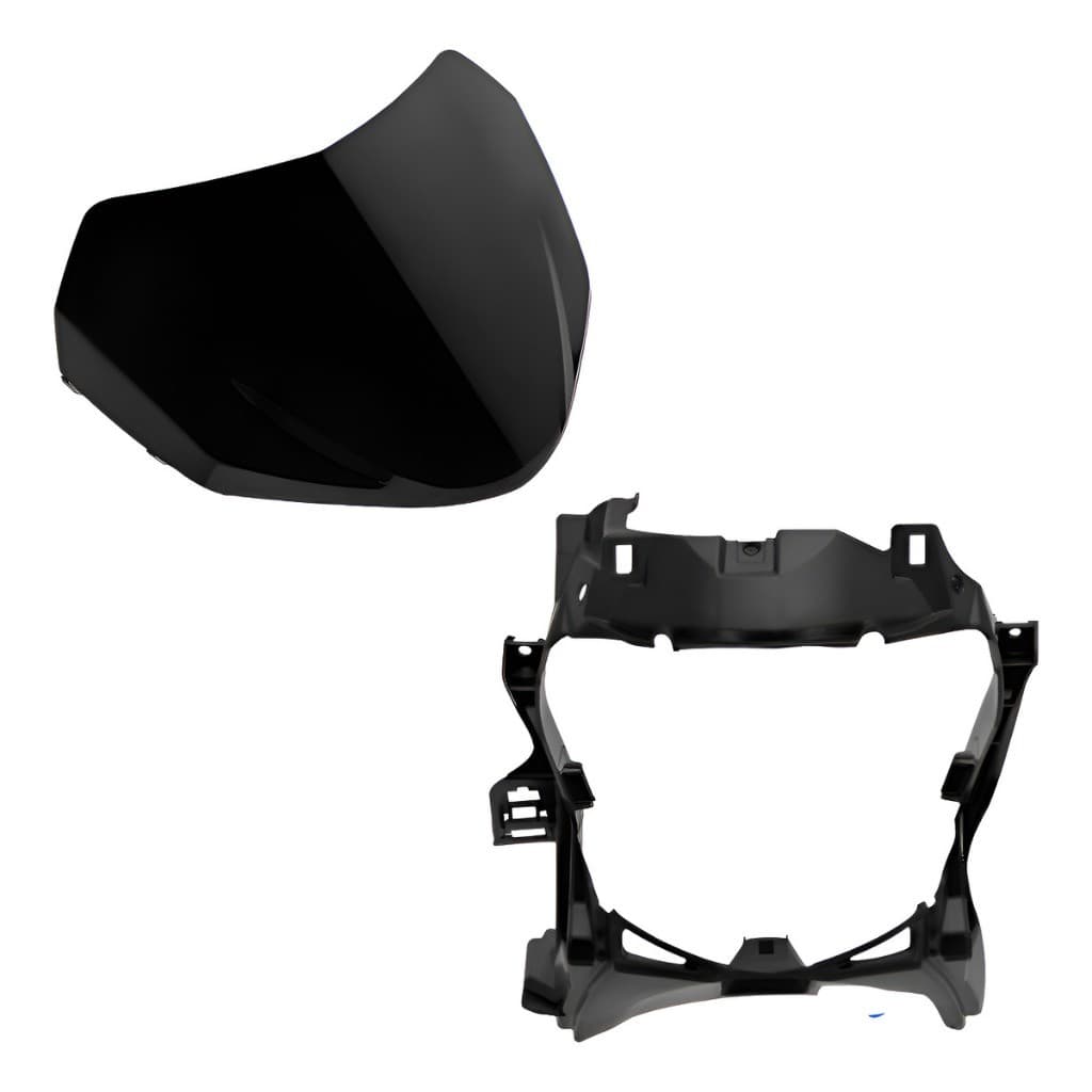 Acabamento Superior e Suporte Aranha do Farol p/ Moto Pop 110i 2016 á 2021