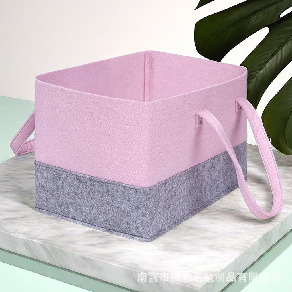 Mamãe bebê fralda arrumado saco cor combinando bolsa de feltro caixa de armazenamento roupas sujas cesta bolsa