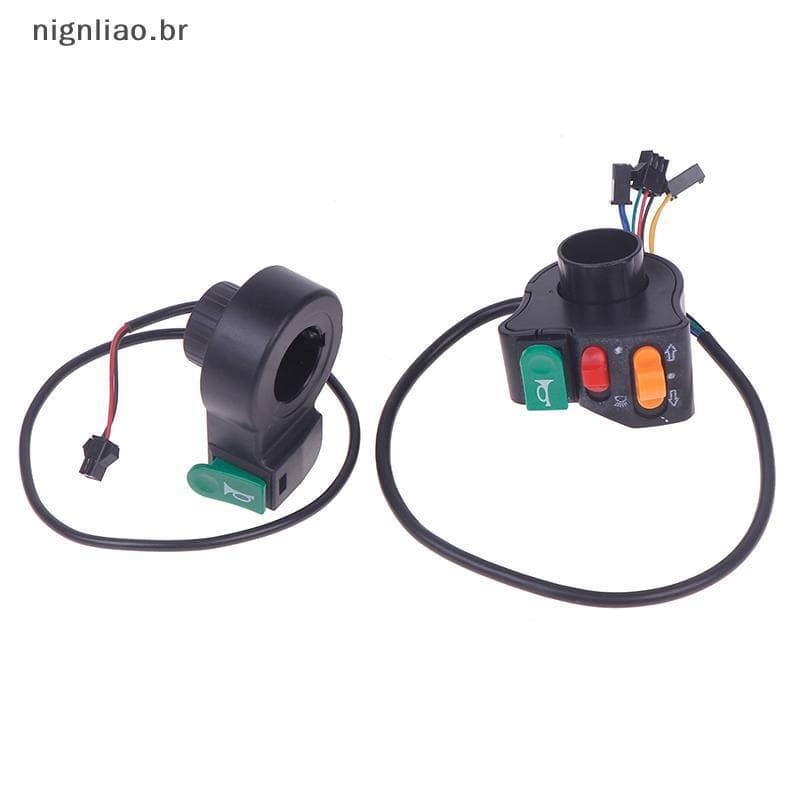 nignliao 3 Em 1 Bicicleta Elétrica Scooter Motocicleta Lidar Com Interruptor De Plástico Farol Chifre Botão Sinal Volta
