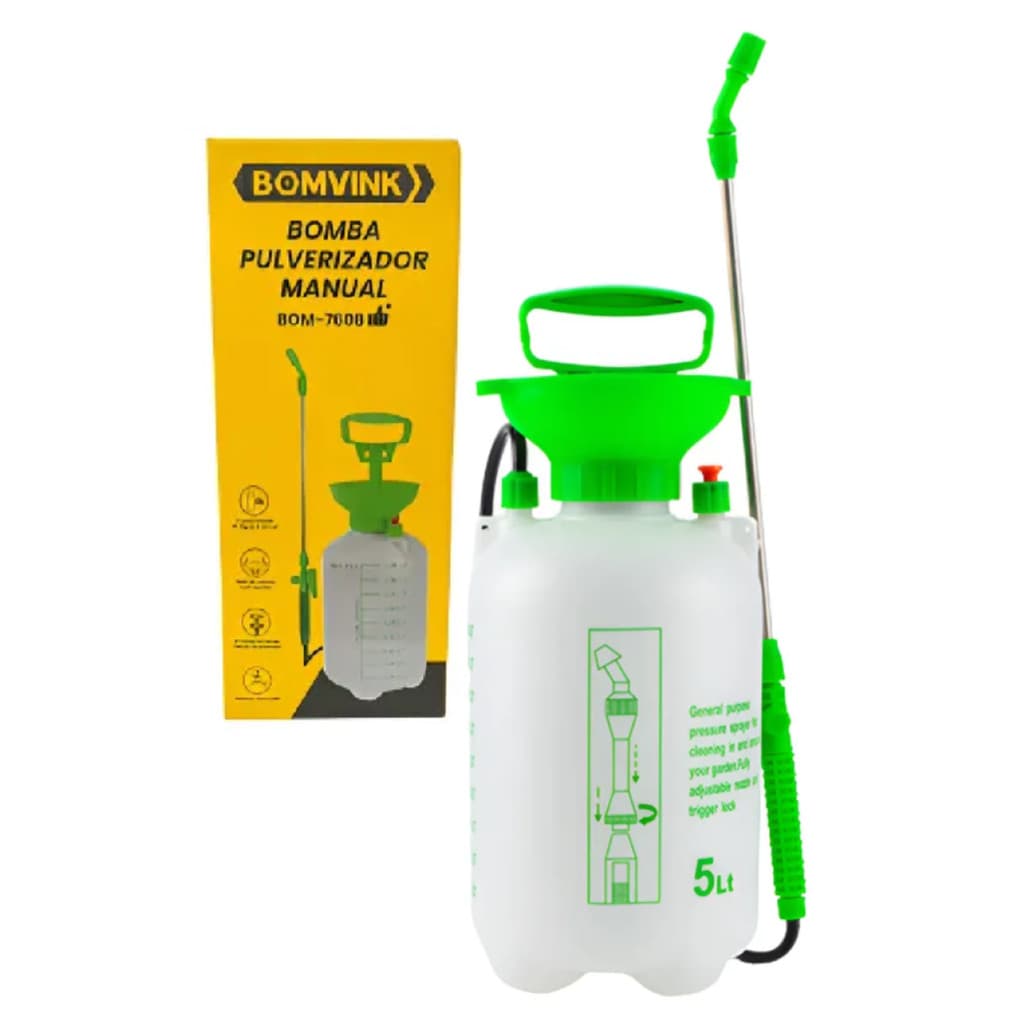 PULVERIZADOR MANUAL DE PRESSAO 5L REF.BOM-7618