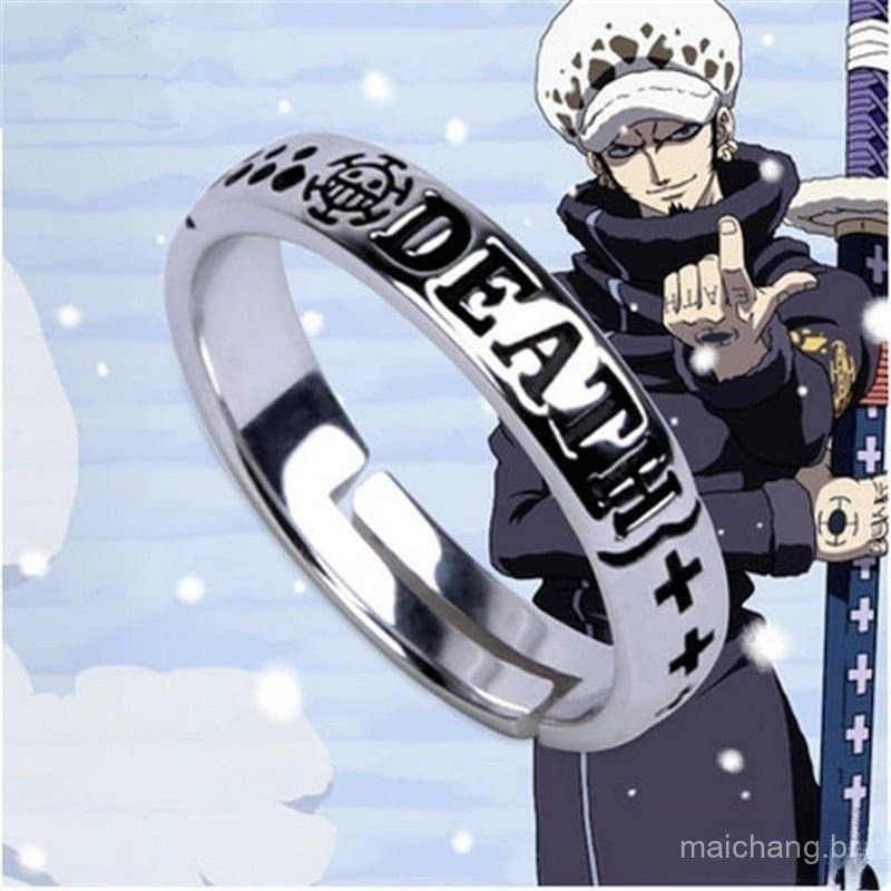 Miss.YE Anime One Piece Death Hat Luffy Limited Trafalgar Law Portgas D Ace 925 Anel De Prata Esterlina Presente Cos KJF