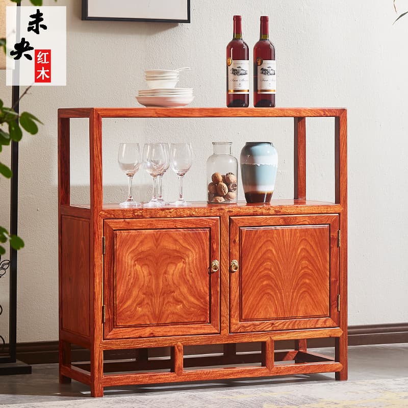 Ouriço vermelho sândalo mogno jantar armário lateral armário de entrada novo armário de vinho chinês armário de chá afri