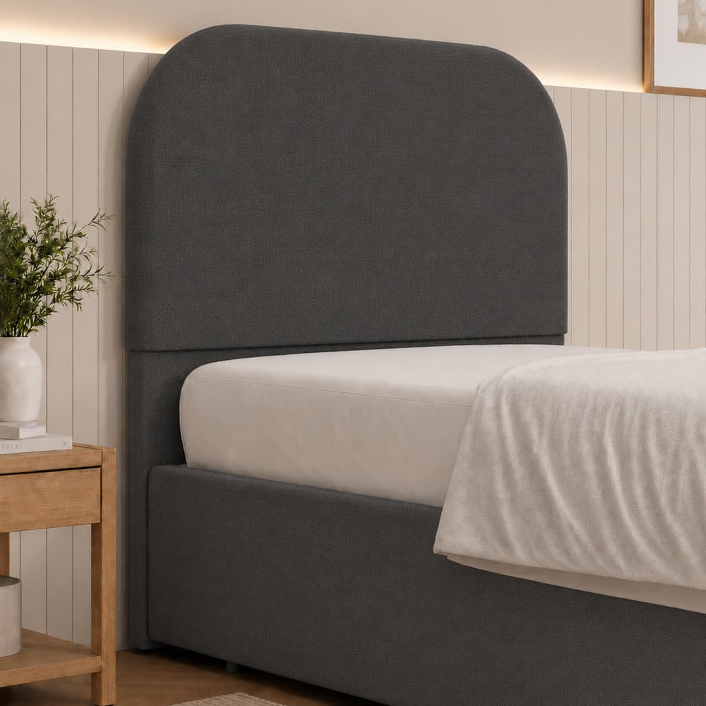 Cabeceira Estofada Orgânica Lanna 100cm Linho Para Cama Box