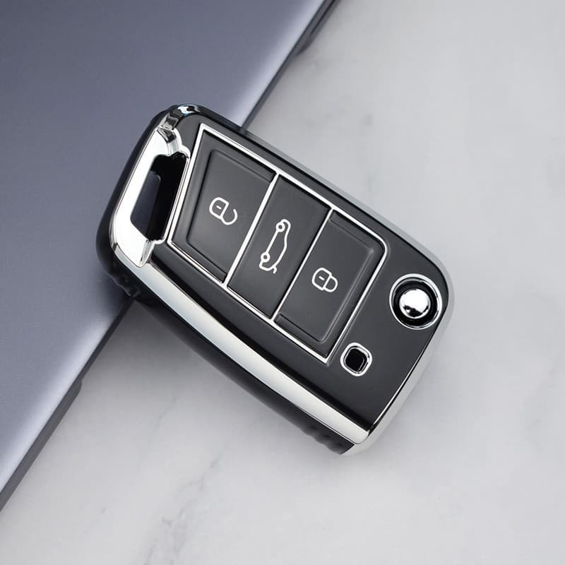 Capa de TPU para Chave de Carro para Volkswagen VW Golf 7 MK7 Tiguan Polo Passat Skoda Octavia Kodiaq Karoq EHMB