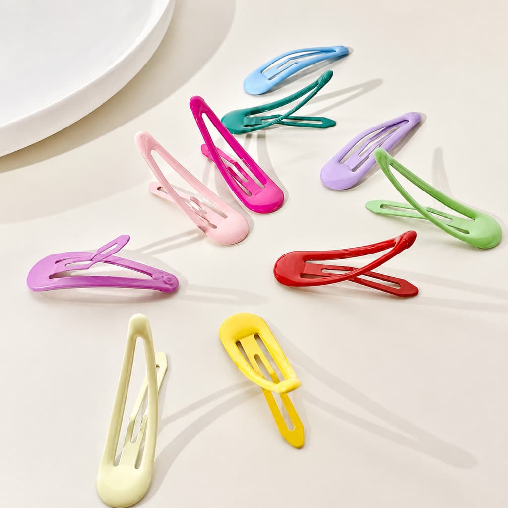 KIT 12/24/48/72 PCS Fashion Candy Water Drop Hair Clips For Ladies/Metal BB Hairpin Baby