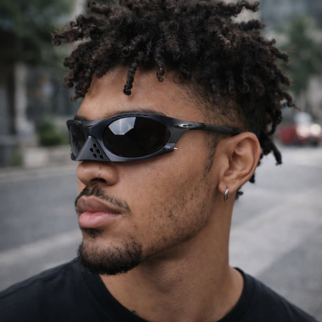 Óculos de Sol Conceito Unissex Hastes de Sapo Design Bico de Pato