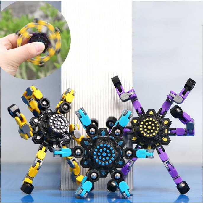 Brinquedo Transformável em Robô para Alívio do Estresse Infantil, Múltiplas Formas de Dedo, Giroscópio Mecânico