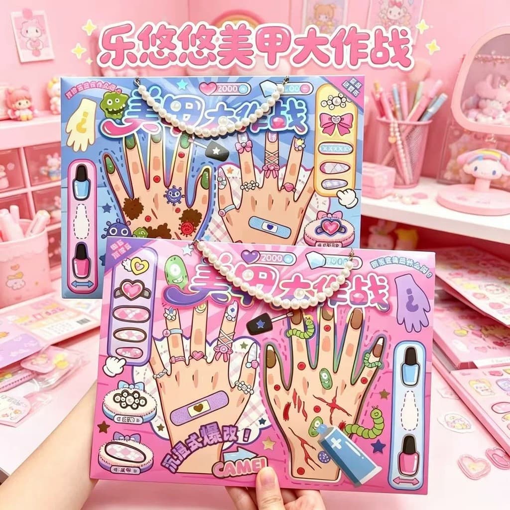 Criativo Leyoyo manicure batalha mão-beliscão música manicure adesivos de mudança quente estudantes crianças educacional