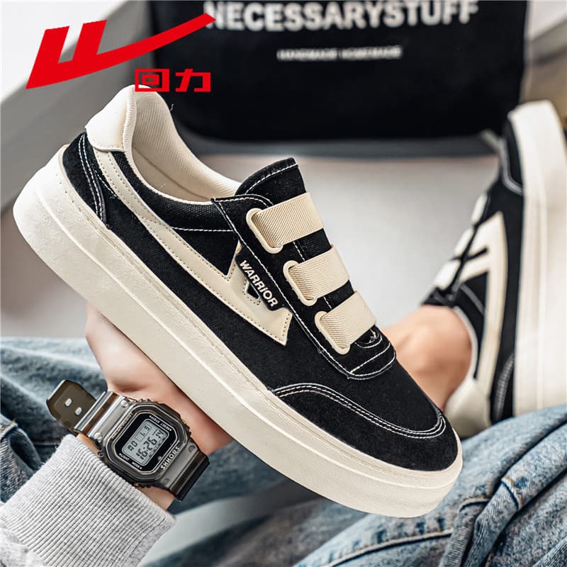 Puxar para trás sapatos masculinos 2026 primavera novo estilo juventude Velcro estudante esportes planos casuais sapatos
