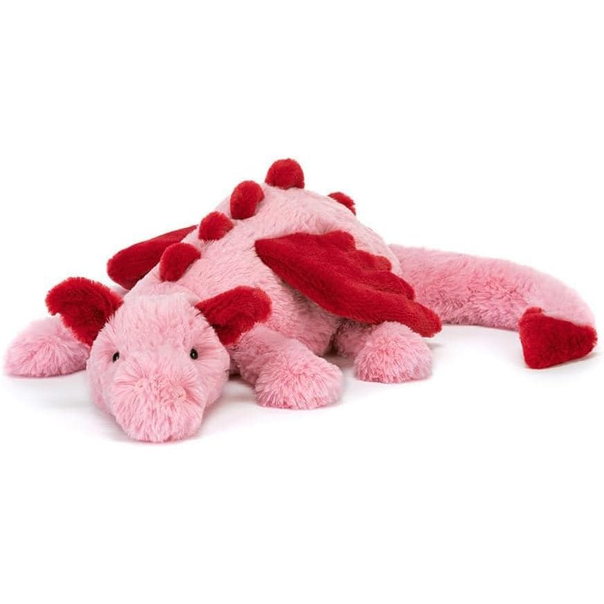 Coração Dragão , 20 Polegadas/50 Cm , Presente De Brinquedo De Pelúcia Grande , Rosa E Vermelho