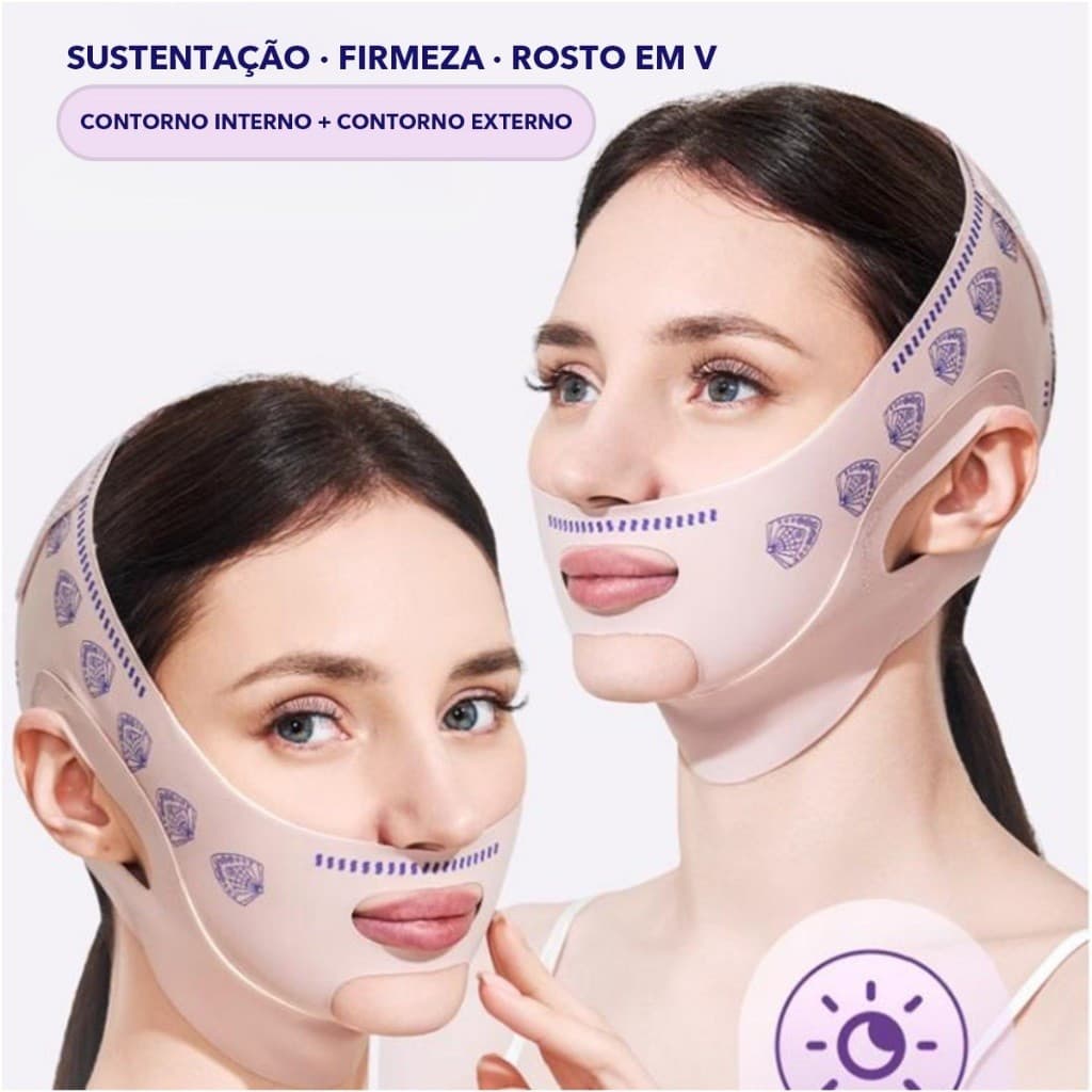 Faixa Modeladora Facial Antiflacidez | Elimina Papada, Rugas, Queixo Duplo Lifting Facial
