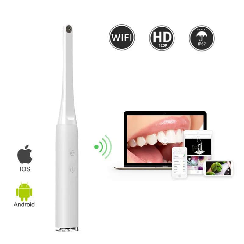 720P 2MP HD Câmera Oral WiFi Sem Fio IP67 Visual HD Para Exame Dentário e Pele Para Android e iOS