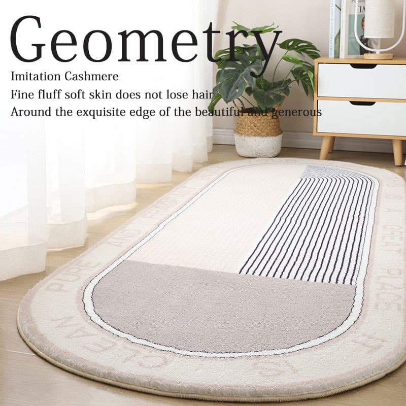 Imitação de caxemira moderno simples quarto cabeceira tapete Oval cabeceira luz luxo nórdico sala estar