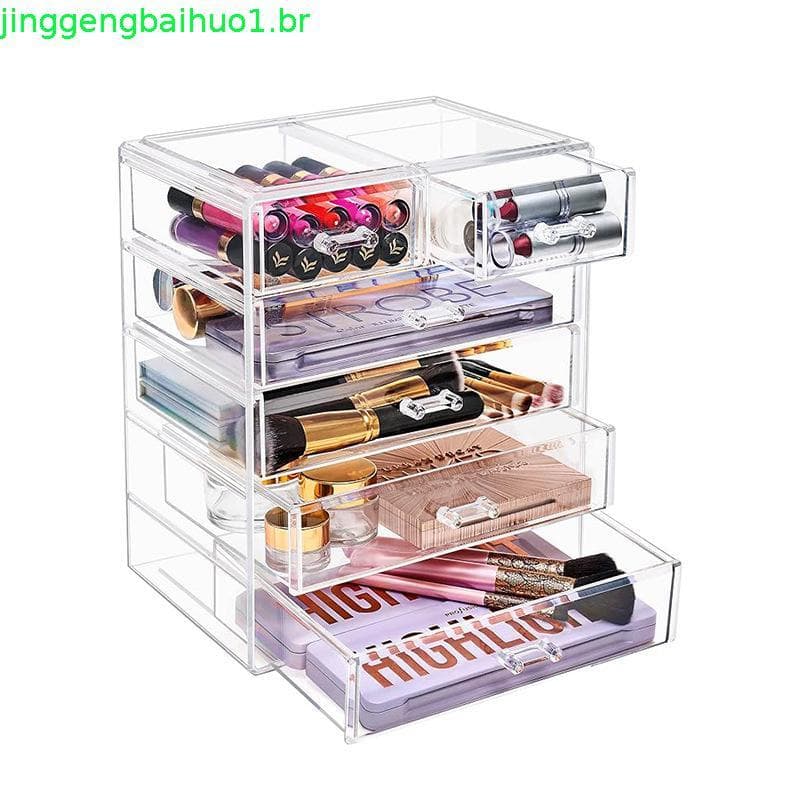 Conjunto de Armazenamento de Maquiagem em Acrílico Sorbus, Organizador de Maquiagem com 6 Gavetas para Penteadeira e Ban