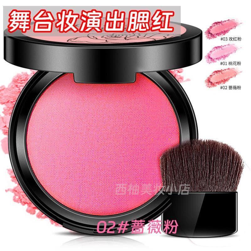 Genuíno estudante palco maquiagem dedicado Blush monocromático não-tóxico grande vermelho Rouge maquiagem artista Photo