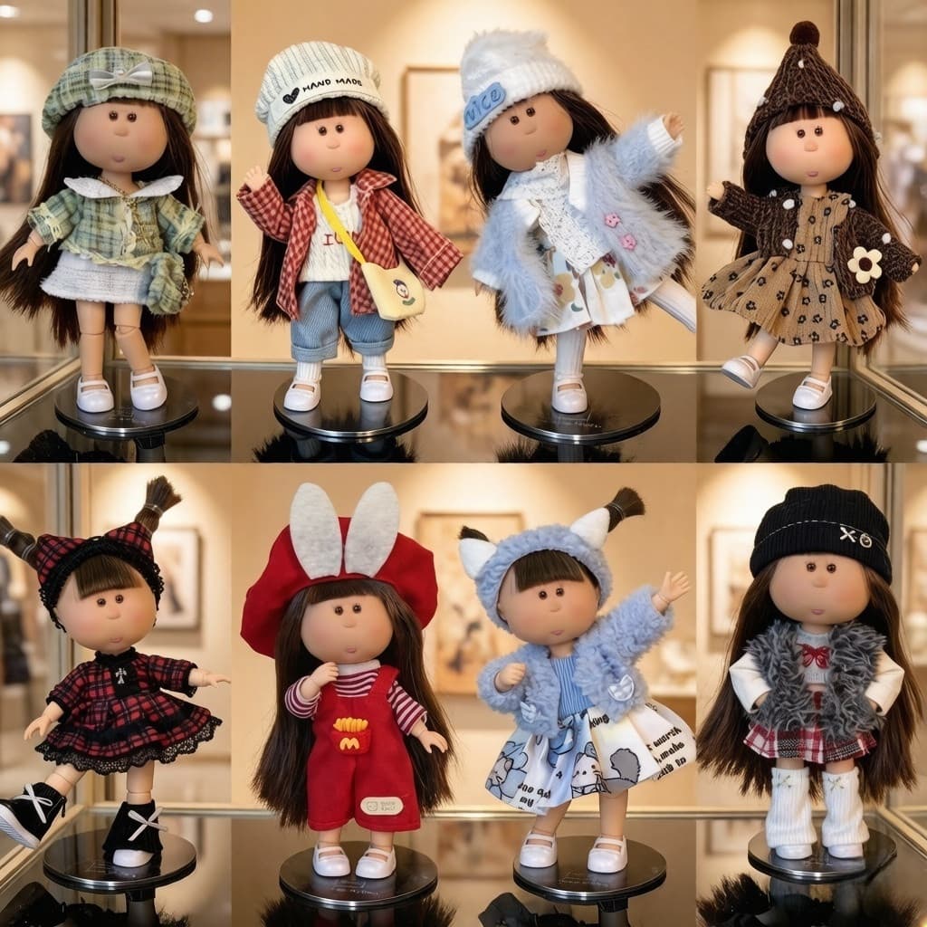 Mini conjunto de roupas Mia de 16 cm com 13 articulações/vestido de boneca