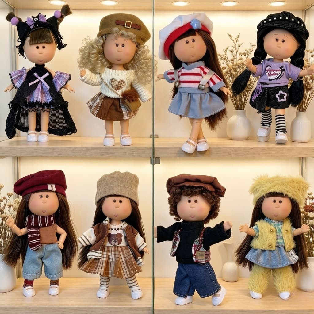 Mini 13 articulações 16cm boneca batata Mia conjunto de roupas da moda