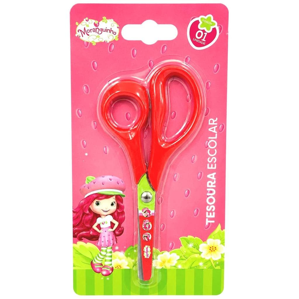 TESOURA ESCOLAR MORANGUINHO 13CM