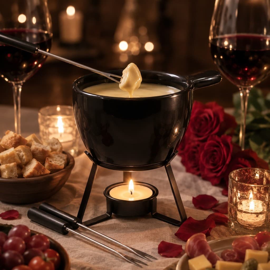 APARELHO DE FONDUE 4 PECAS BARILOCHE PRETO 250ML