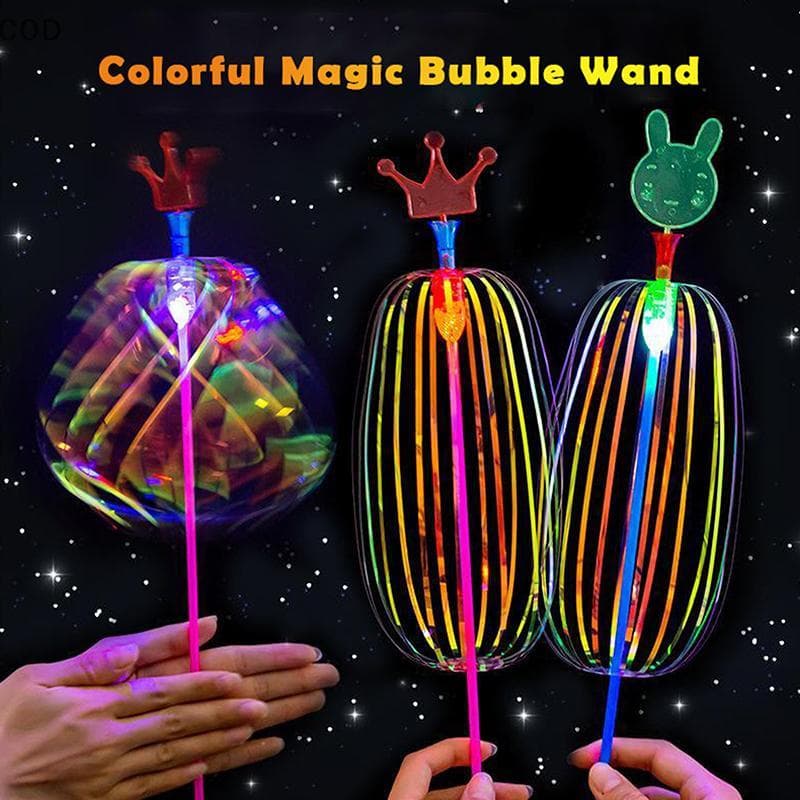 [gla] Halloween Rainbow Magic Sti Wand LED Bubble Colorido Brinquedo Luminoso Piscando Varinha Crianças Brinquedos Ano N