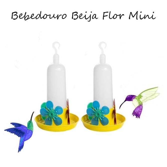 KIT 2 BEBEDOURO BEIJA FLOR MINI 115ML - COLIBRI CURTELO BINGA GUANAMBI GUINUMBI MAINOI PICA FLOR CHUPA FLOR