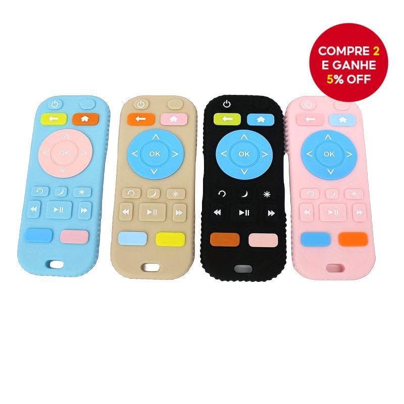 1 peça de mordedor de silicone para bebê com controle remoto, formato de desenho animado, brinquedo de apaziguamento
